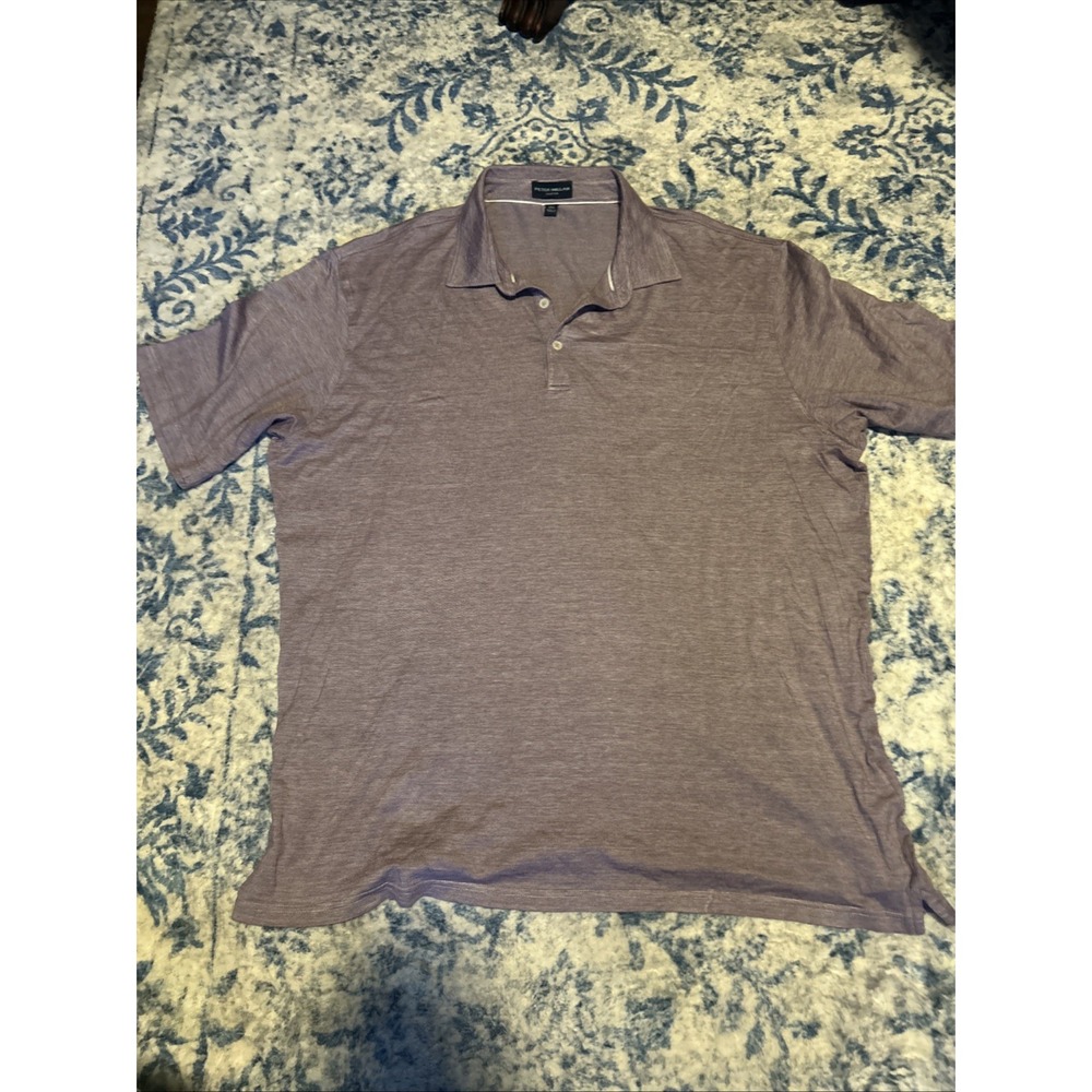 Peter Millar Polo Shirt Adult XXL 2XL Striped Short Sleeve Golf Collection